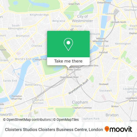 Cloisters Studios Cloisters Business Centre map