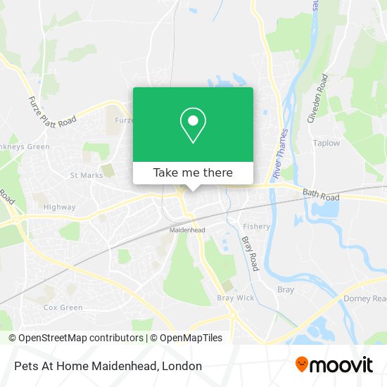 Pets At Home Maidenhead map