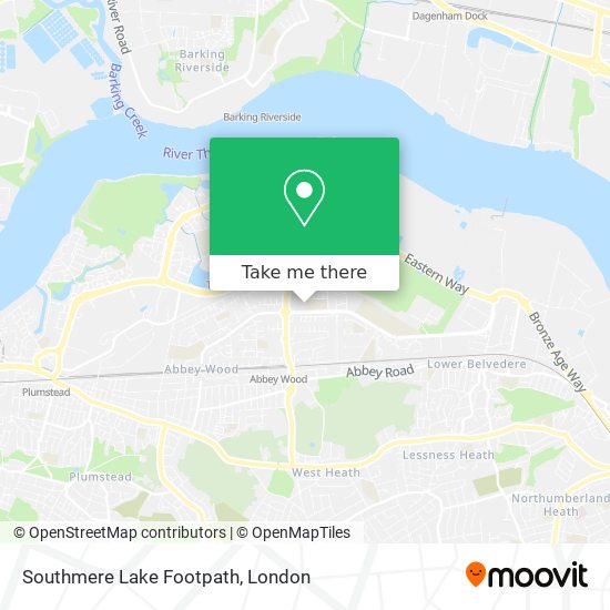 Southmere Lake Footpath map