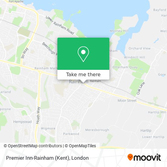 Premier Inn-Rainham (Kent) map