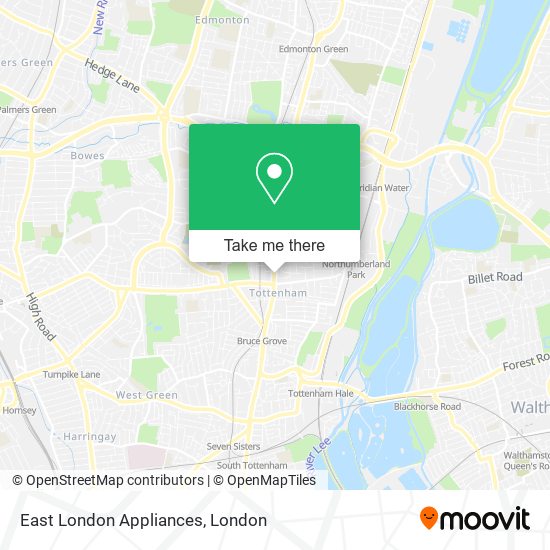 East London Appliances map