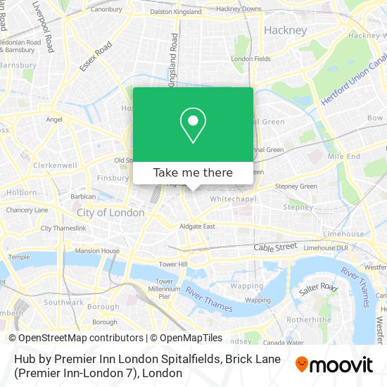 Hub by Premier Inn London Spitalfields, Brick Lane (Premier Inn-London 7) map