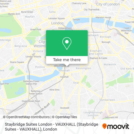 Staybridge Suites London - VAUXHALL map