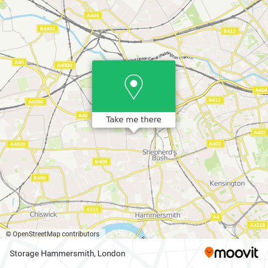 Storage Hammersmith map