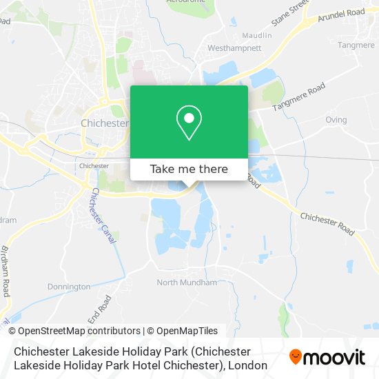 Chichester Lakeside Holiday Park map