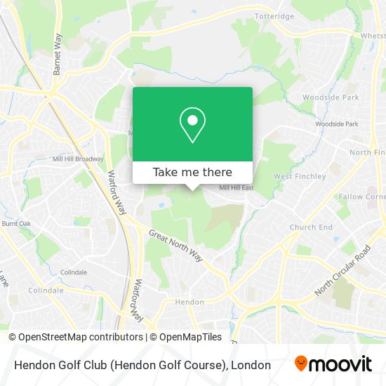 Hendon Golf Club (Hendon Golf Course) map