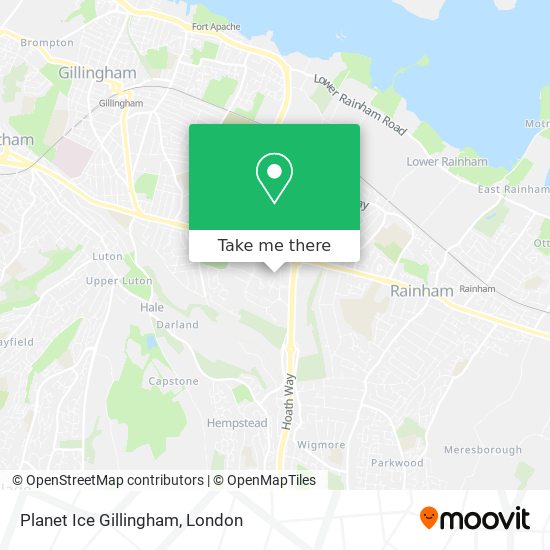 Planet Ice Gillingham map