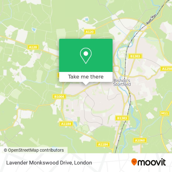 Lavender Monkswood Drive map