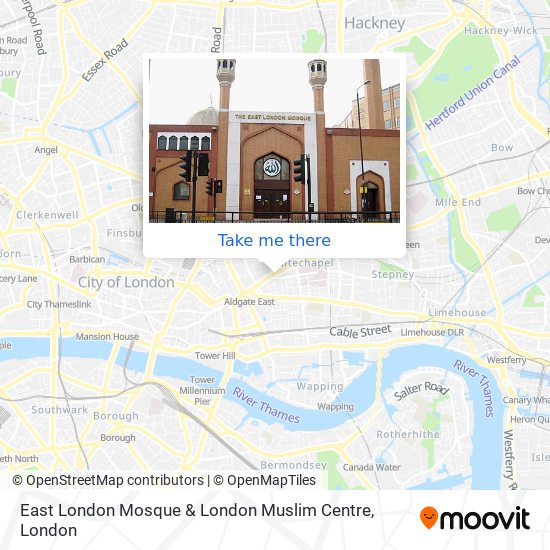East London Mosque & London Muslim Centre map