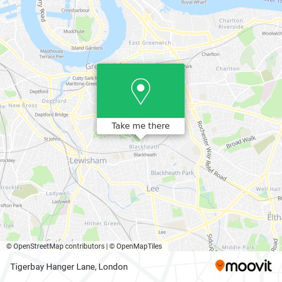 Tigerbay Hanger Lane map