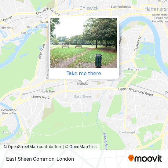 East Sheen Common map