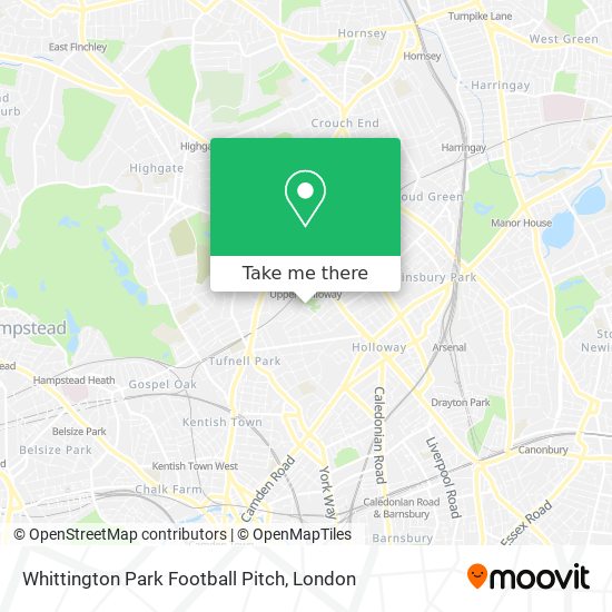 Whittington Park Football Pitch map