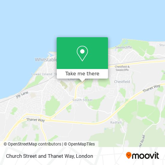 Church Street and Thanet Way map