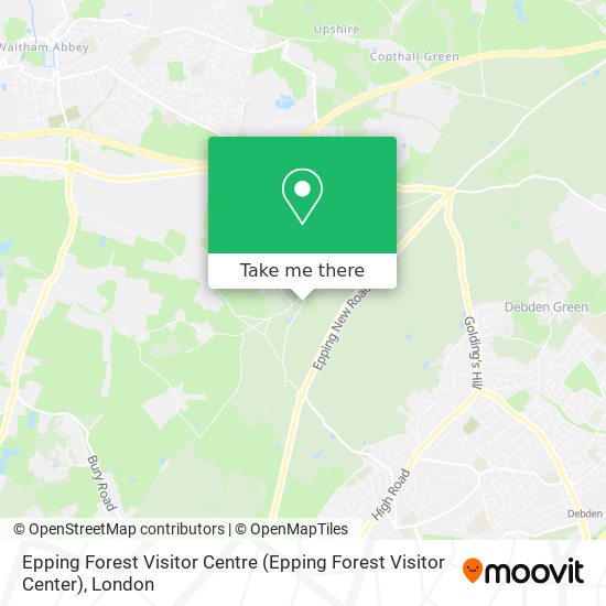 Epping Forest Visitor Centre map