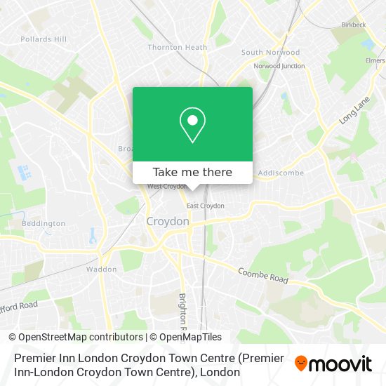 Premier Inn London Croydon Town Centre map