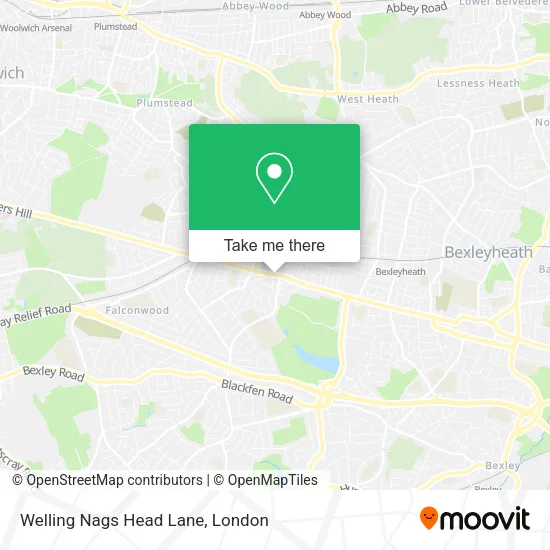 Welling Nags Head Lane map