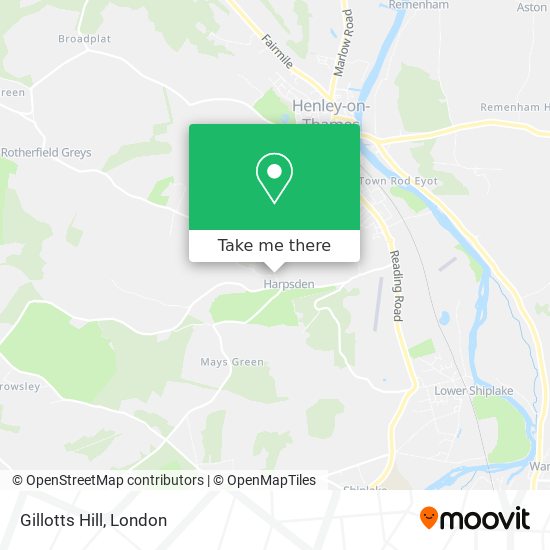 Gillotts Hill map