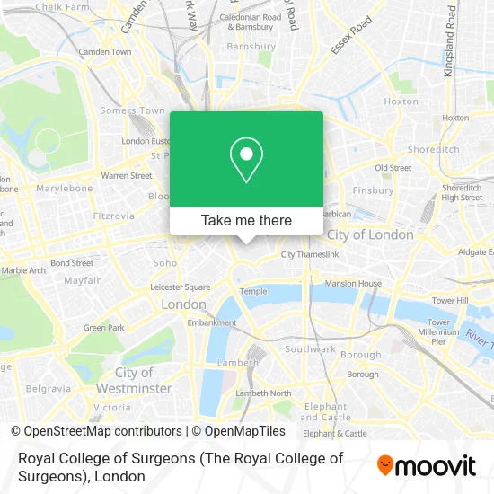 Royal College of Surgeons map