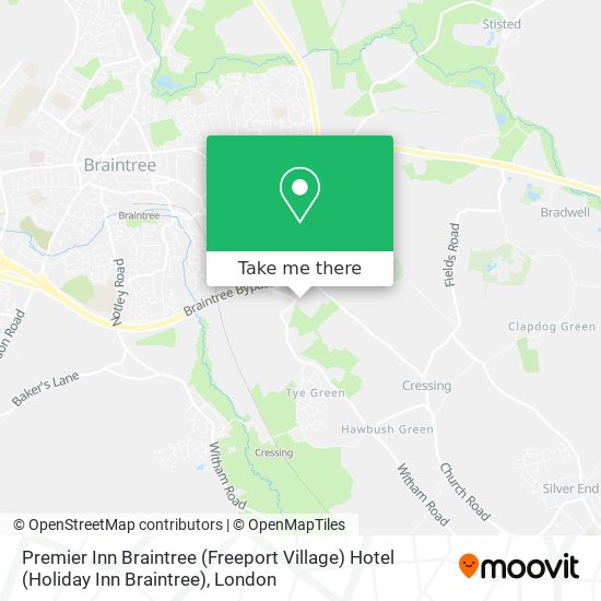 Premier Inn Braintree (Freeport Village) Hotel (Holiday Inn Braintree) map