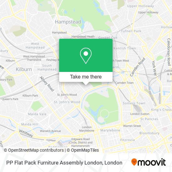 PP Flat Pack Furniture Assembly London map