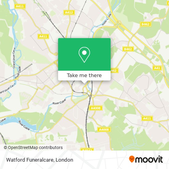 Watford Funeralcare map