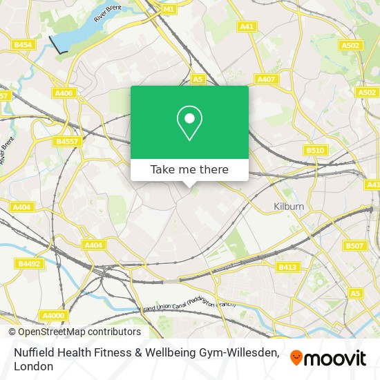 Nuffield Health Fitness & Wellbeing Gym-Willesden map