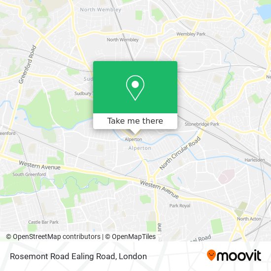 Rosemont Road Ealing Road map