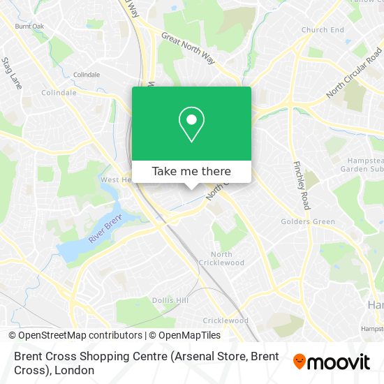 Brent Cross Shopping Centre (Arsenal Store, Brent Cross) map