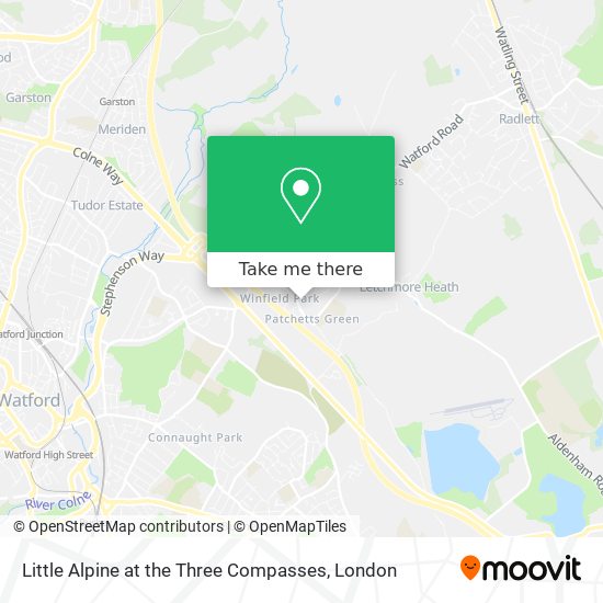 Little Alpine at the Three Compasses map