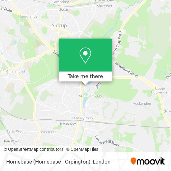 Homebase (Homebase - Orpington) map