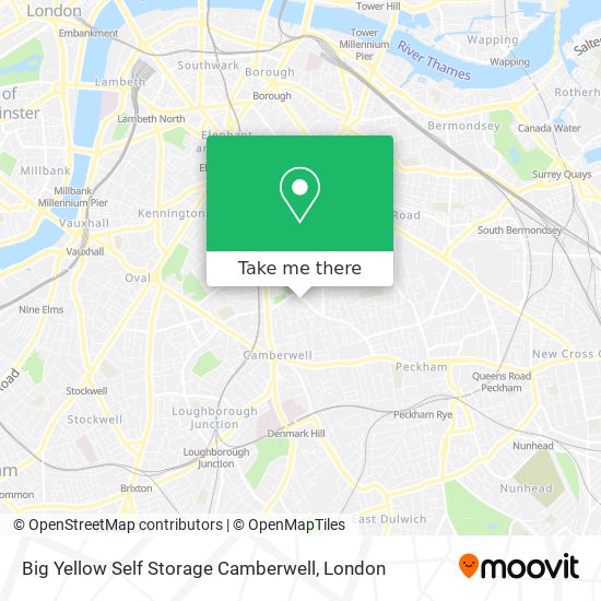 Big Yellow Self Storage Camberwell map