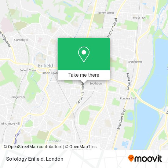Sofology Enfield map