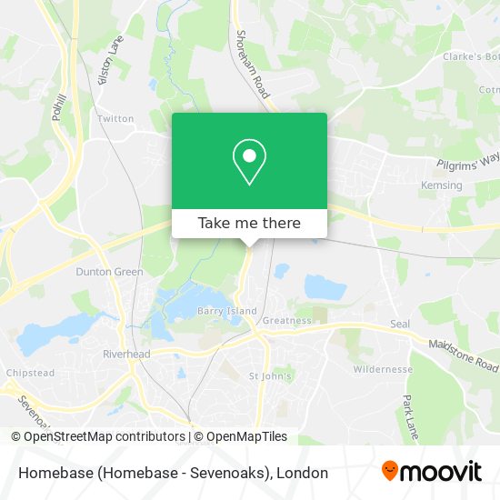 Homebase (Homebase - Sevenoaks) map