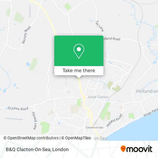 B&Q Clacton-On-Sea map