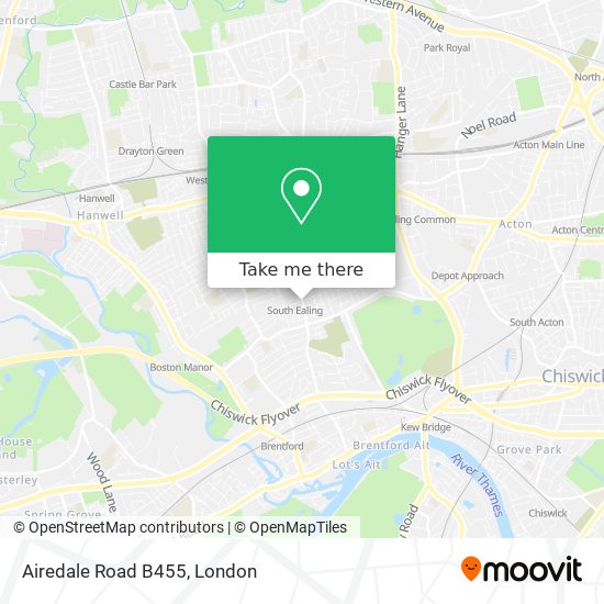 Airedale Road B455 map