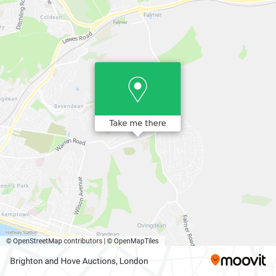 Brighton and Hove Auctions map