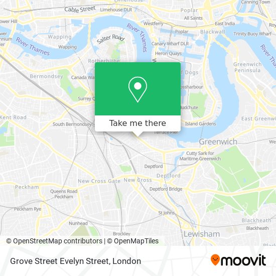 Grove Street Evelyn Street map