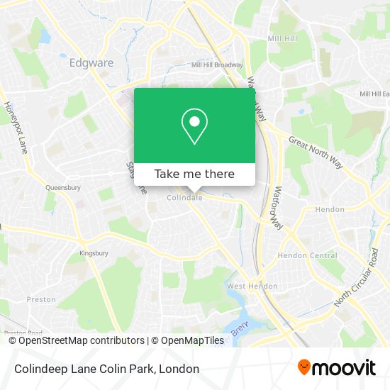 Colindeep Lane Colin Park map