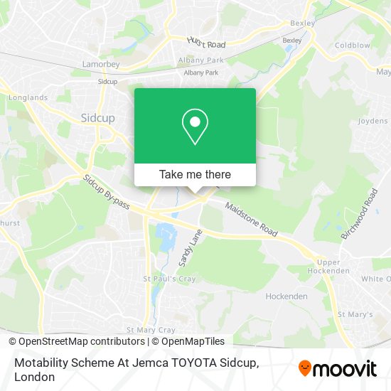 Motability Scheme At Jemca TOYOTA Sidcup map