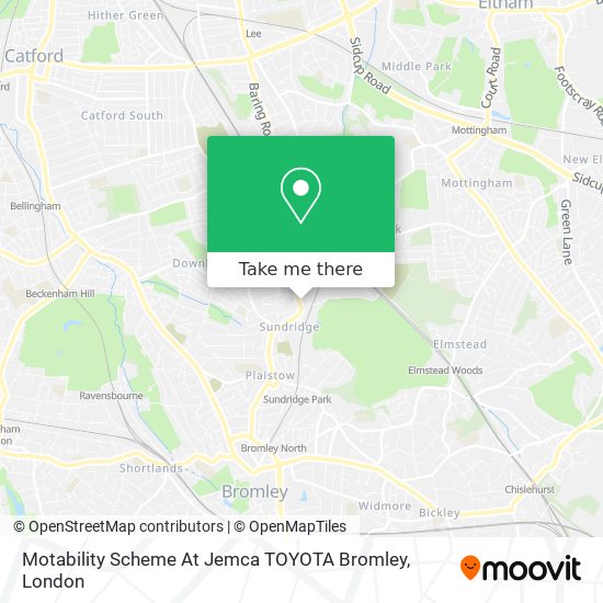 Motability Scheme At Jemca TOYOTA Bromley map