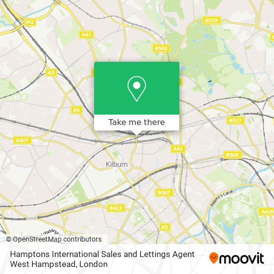 Hamptons International Sales and Lettings Agent West Hampstead map