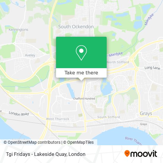 Tgi Fridays - Lakeside Quay map