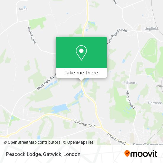 Peacock Lodge, Gatwick map