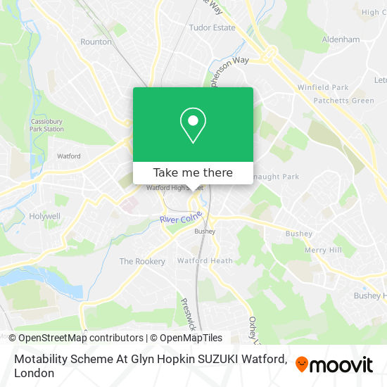 Motability Scheme At Glyn Hopkin SUZUKI Watford map