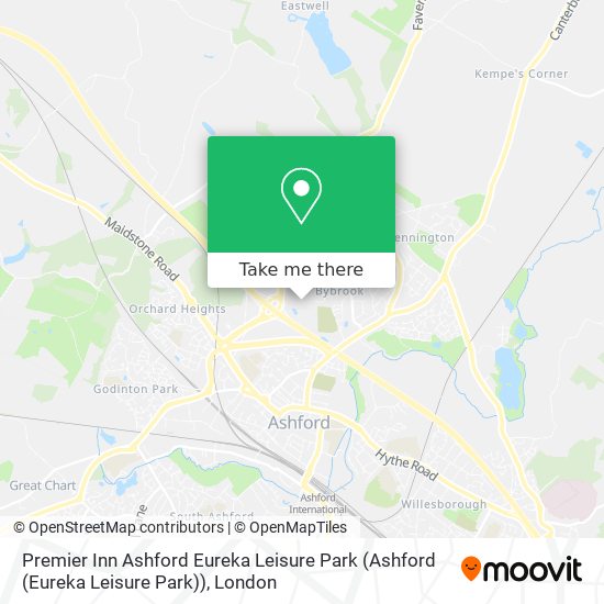 Premier Inn Ashford Eureka Leisure Park (Ashford (Eureka Leisure Park)) map