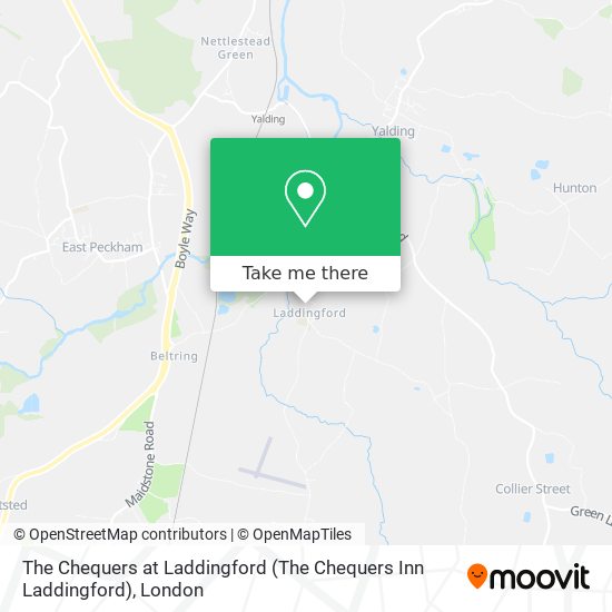 The Chequers at Laddingford map