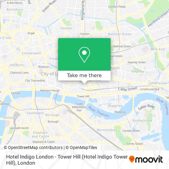 Hotel Indigo London - Tower Hill map