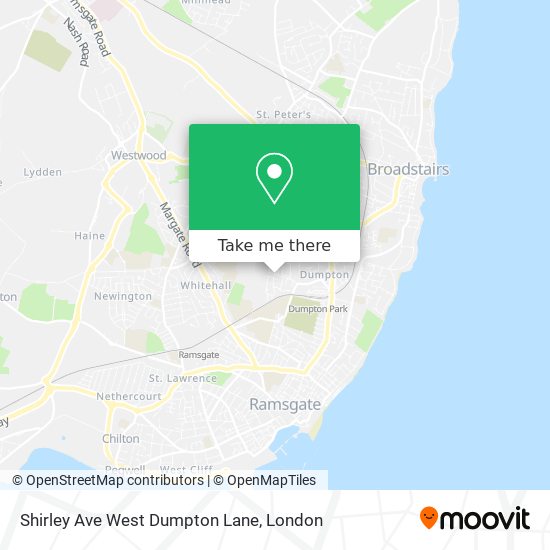 Shirley Ave West Dumpton Lane map