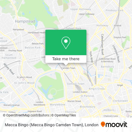 Mecca Bingo (Mecca Bingo Camden Town) map