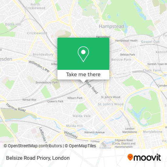 Belsize Road Priory map
